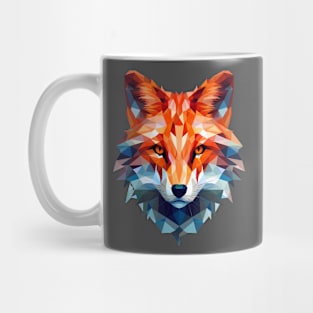 Geometric fox head in triangle look Mug